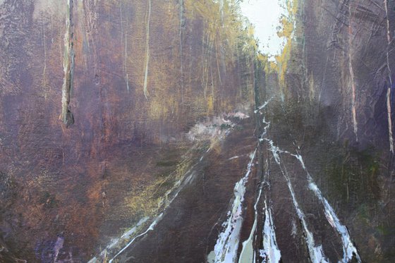 Standing on the edge of Gallows Wood (Large Painting)