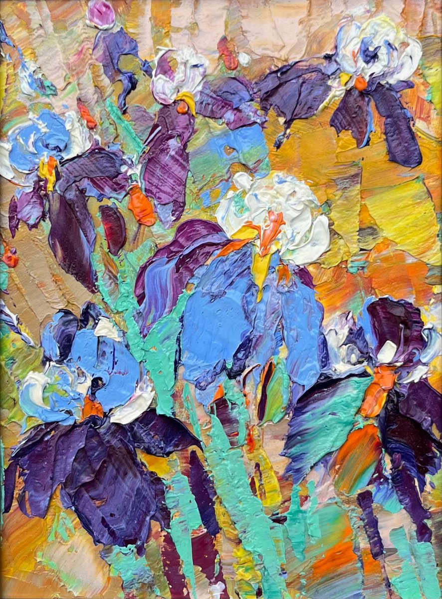 Abstract Botanical Oil Painting By Svitlana Andriichenko, 7 X 9", Day, Original Artwork