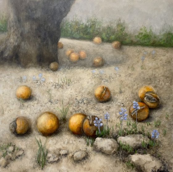 Beneath the orange tree