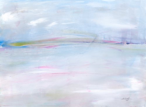 Lost In Tranquility 2 -  Large Minimal Abstract Seascape Painting by Kathy Morton Stanion by Kathy Morton Stanion