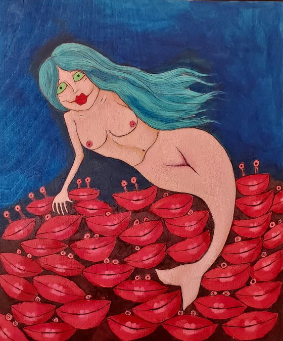 Mermaid. Original painting
