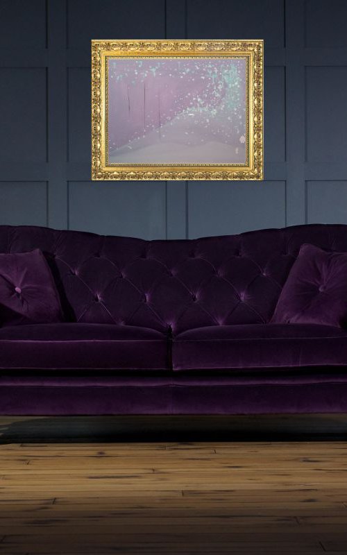 Fontana meet Pollock in a lilac wave by Carlo Toma