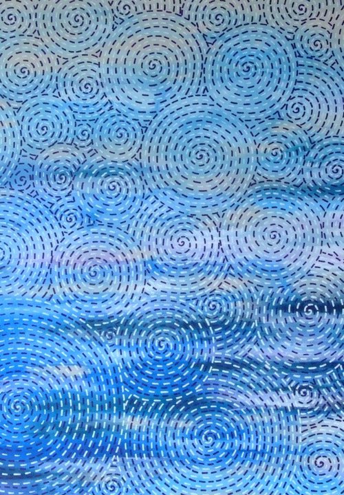 Blue Morning by the Sea by Marina Krylova