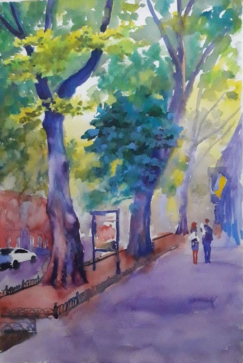 The streets of Odessa by Boris Serdyuk