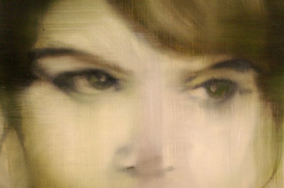 Lust - Photo Realistic Portrait Original One of a Kind Oil Painting