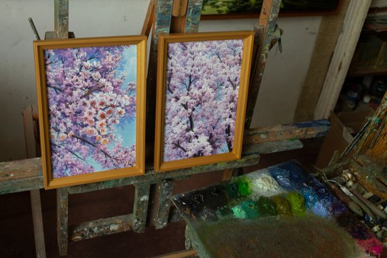 Diptych "SAKURA FLOWERS"