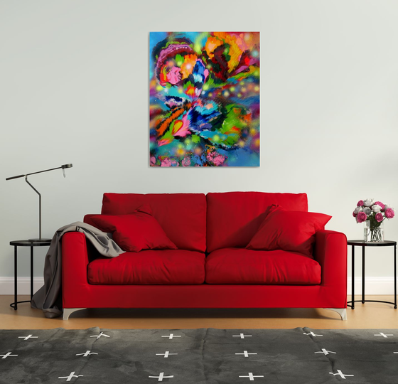 Emotions of Flowers, Large Painting