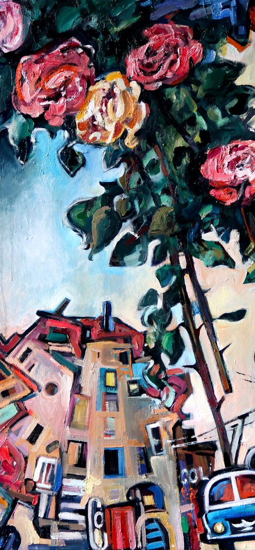 Autumn flight of roses. by Nikifor Swiristuhin