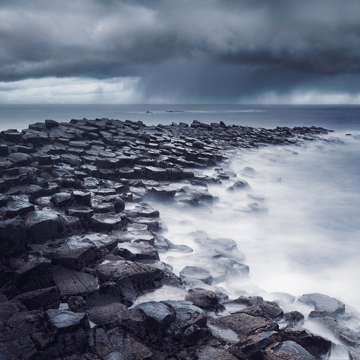 Stormy weather at Giant’s Causeway by Peter Zelei