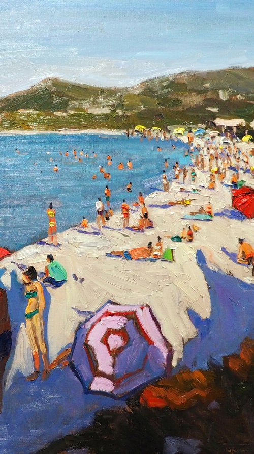 On the beach at Île-Rousse by Yuanyuan Liu