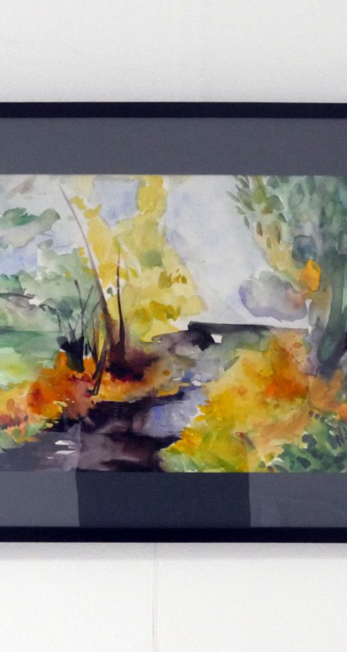 Autumn in South Park / Sofia, Bulgaria- Watercolor Painting by Georgi Nikov by Georgi Nikov