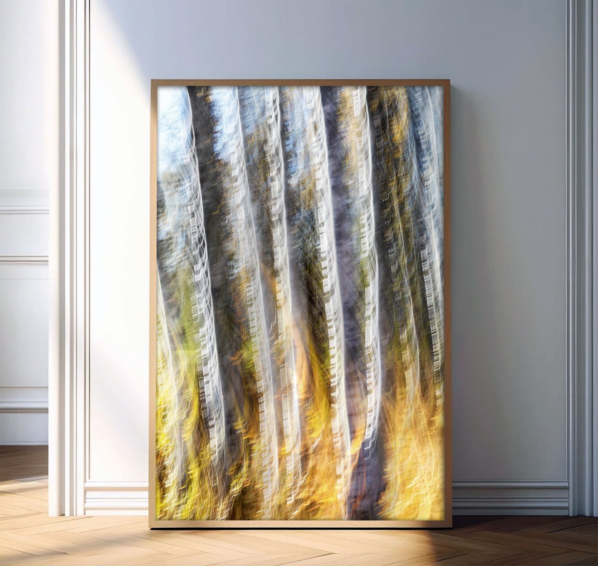 Abstract Botanical Photograph By Karim Carella, 51 X 75", Birches (Studio 6), Original Artwork