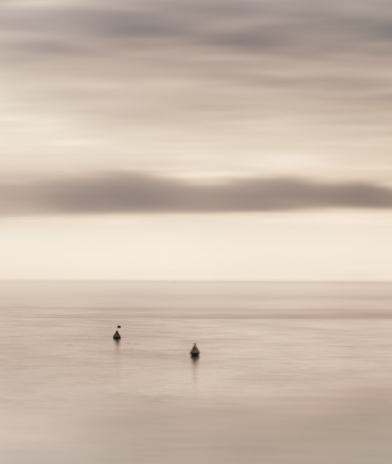 Four buoys at sunset (studio 3)