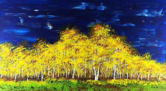 Autumn birch forest