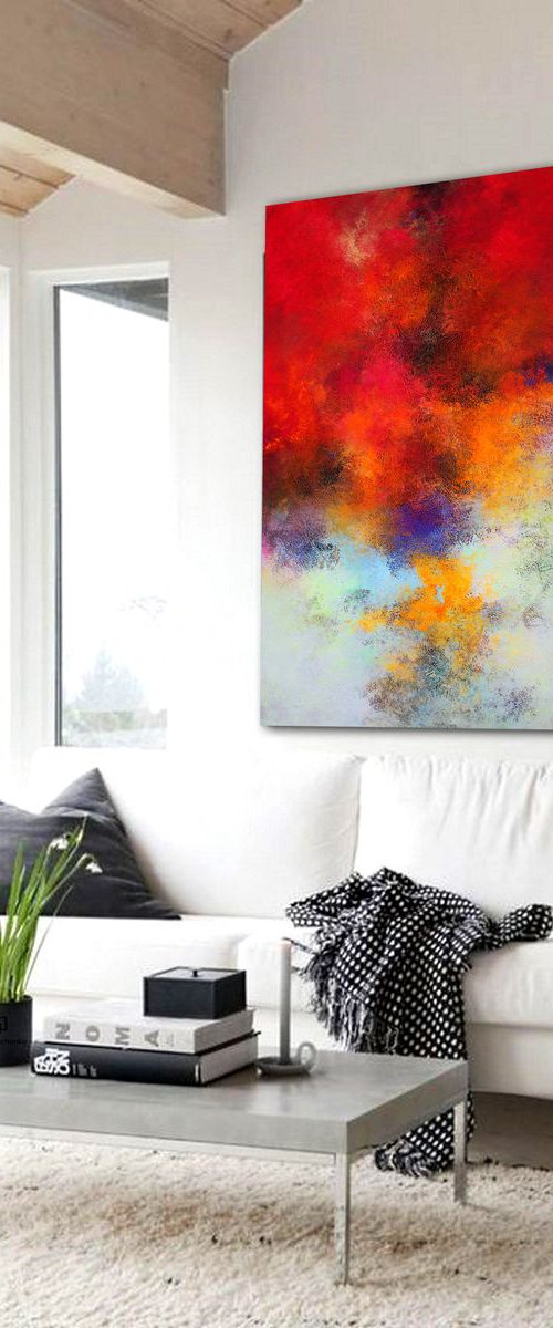 150x100cm. /  Abstract Painting / Alex Senchenko © 2019 / Hit by Alex Senchenko