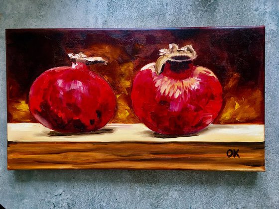 Still life with Pomegranates