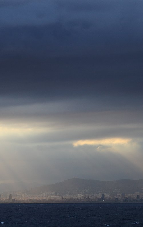 Light show over Barcelona 1 by Stanislav Vederskyi