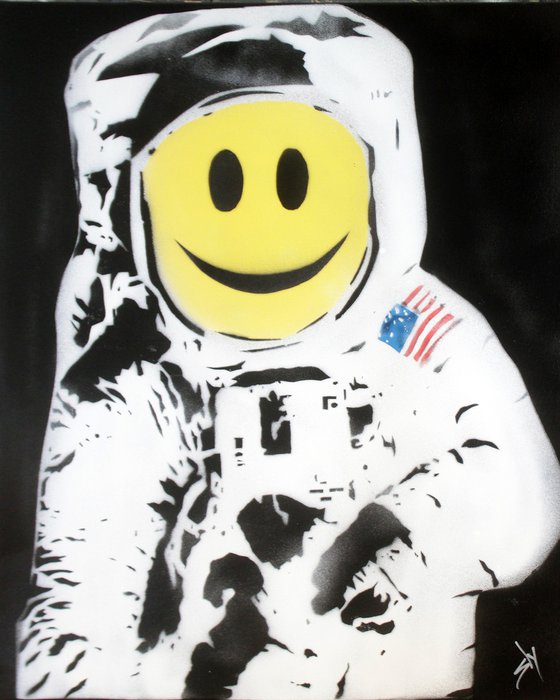 The Happynaut (on canvas) plus FREE signed ditty!