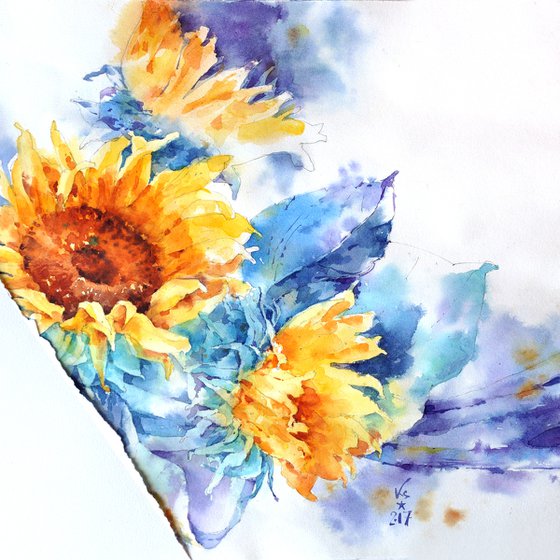 Original watercolor painting "Soul of Ukraine"