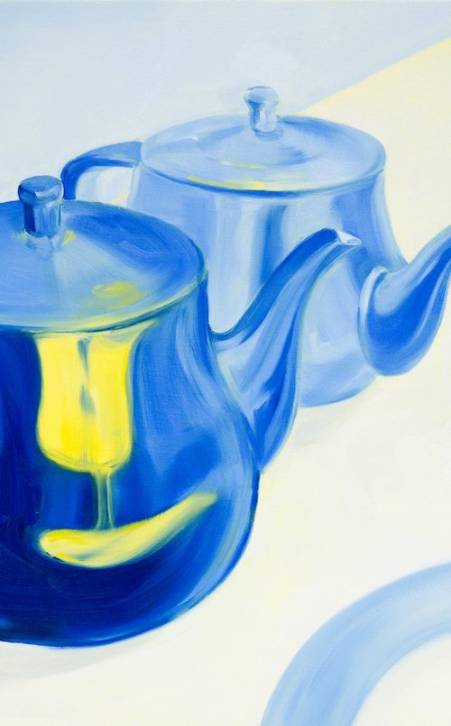 Two Teapots and a Saucer by Ara Youn