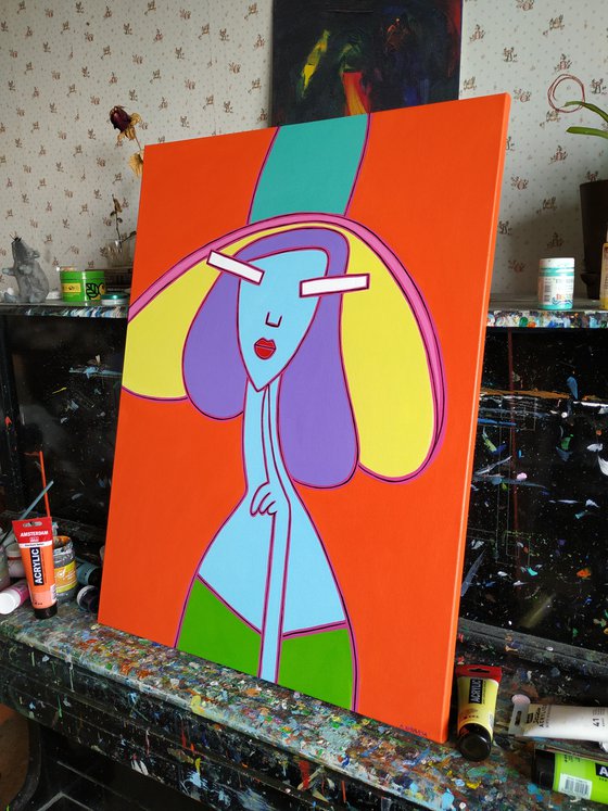 Pop Art Modigliani portrait