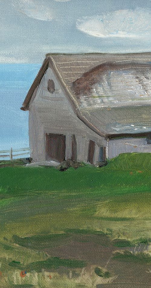 Barn on the harbor by Bo Kravchenko