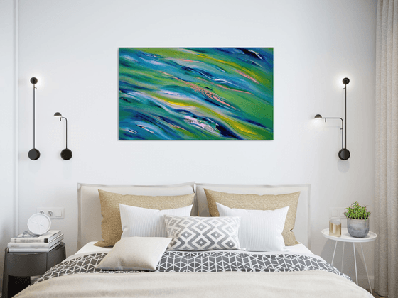 "Luminance II" Light-inspired painting, 100x60 cm