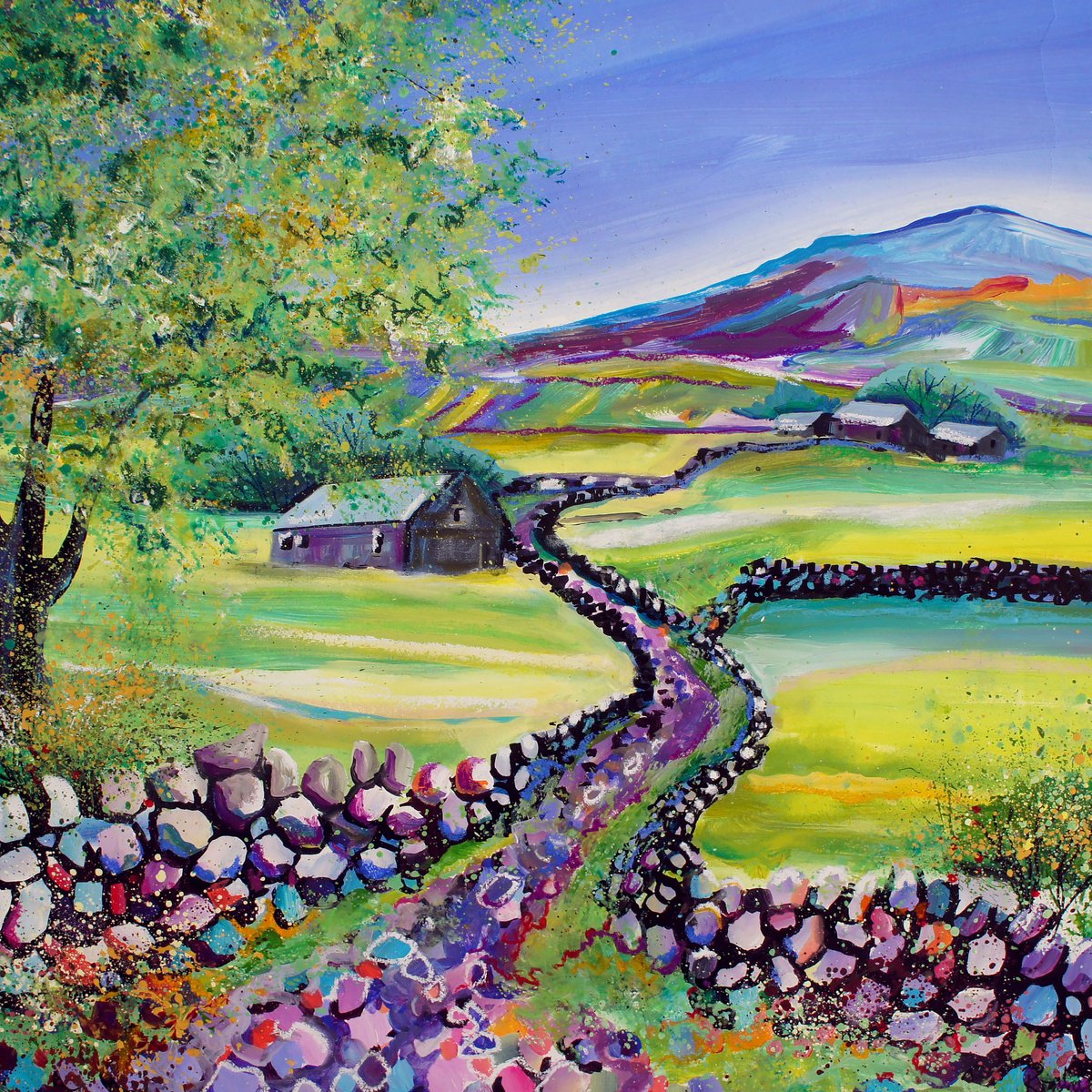 Lone Barn In The Yorkshire Dales By Julia Rigby, 30 X 30, Artwork For Sale On Artfinder