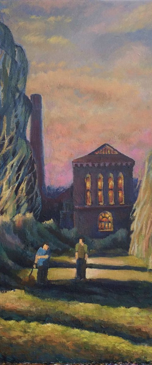 'February Sunset Over The Engine House' by R J Burgon