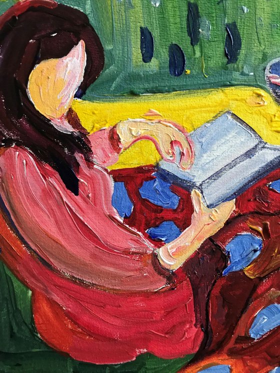 Blanket and book