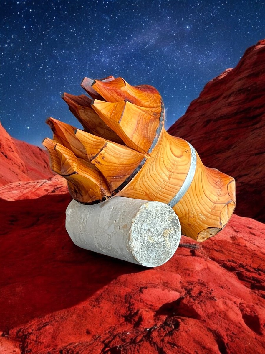 Organic Abstract Sculpture By Roland Kopfer, 4 X 7", Capsule #1138, Original Artwork