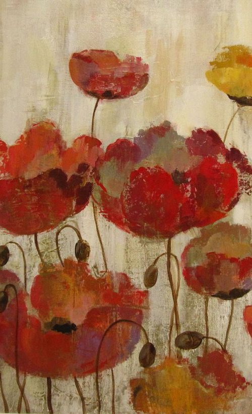 Poppies in the Rain by Silvia  Vassileva