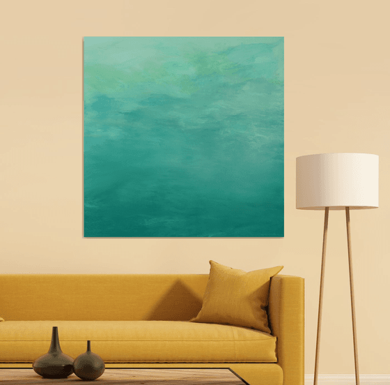 Soft Greens - Modern Abstract Expressionist Seascape