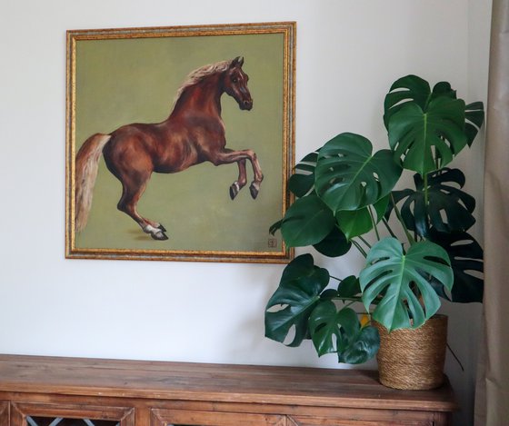 Racehorse (Free Copy of Whistlejacket by George Stubbs)