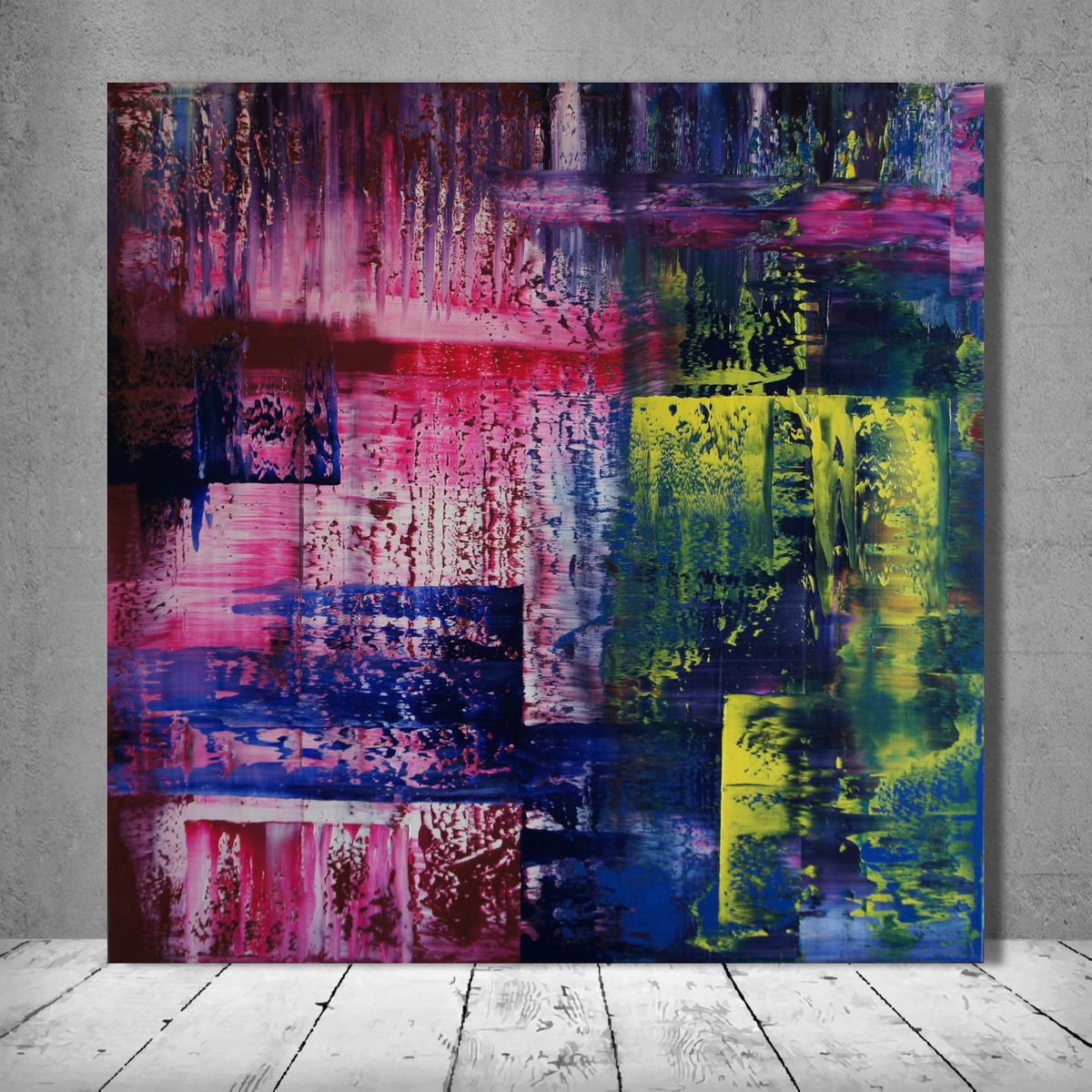 Fraction Of 26 Million (Part 3) (100x100cm) (40x40inches) XXL oil by Ansgar Dressler