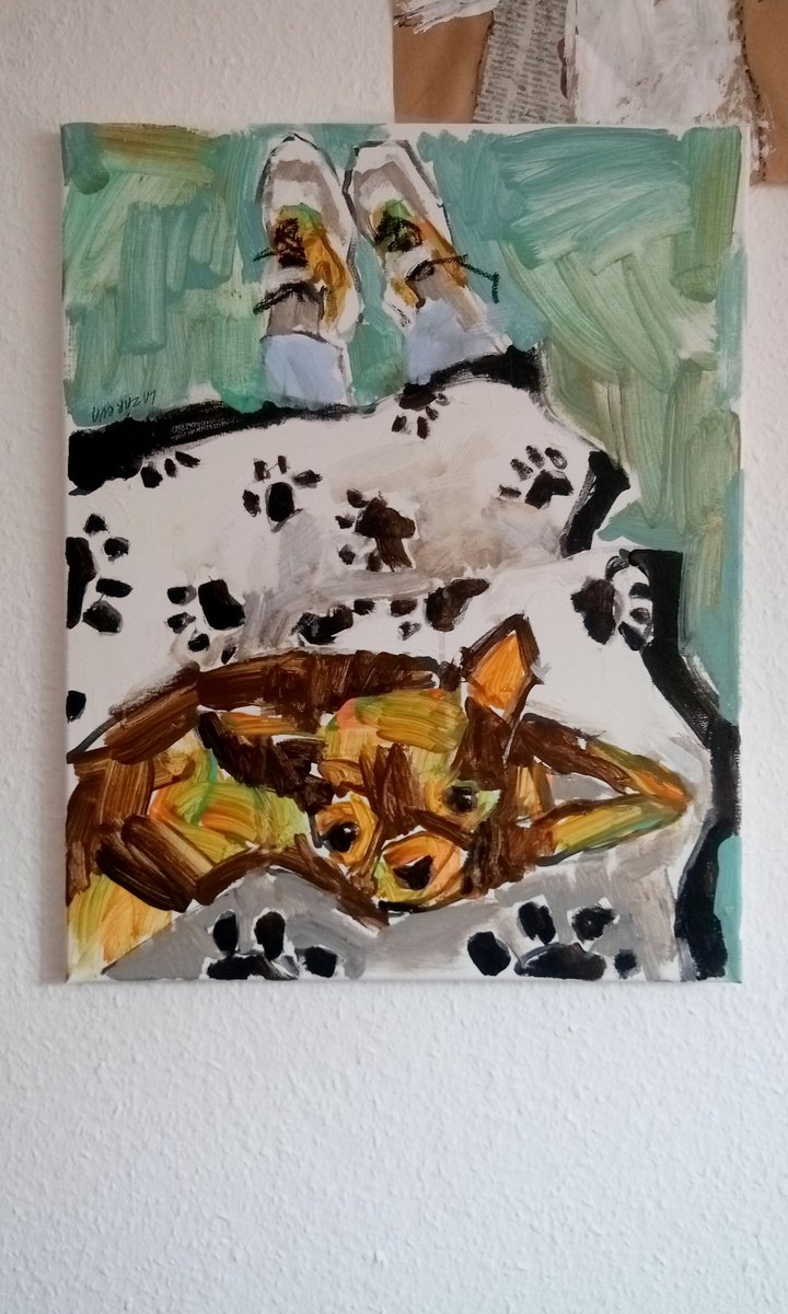 Expressive Animal Painting By Valerie Lazareva, 16 X 20", #74/24 Chihuahua, Original Artwork