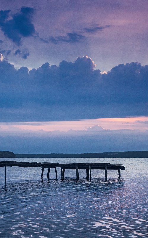 Pink evening over the river. by Valerix