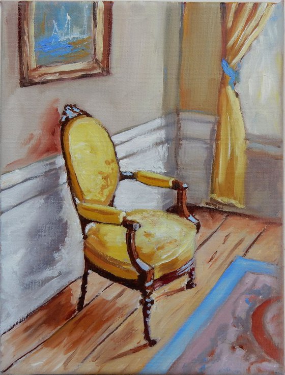 Yellow chair.