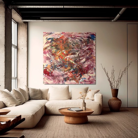 Dance of Emotion. 76,77 x 76,77 inch / 195x195cm