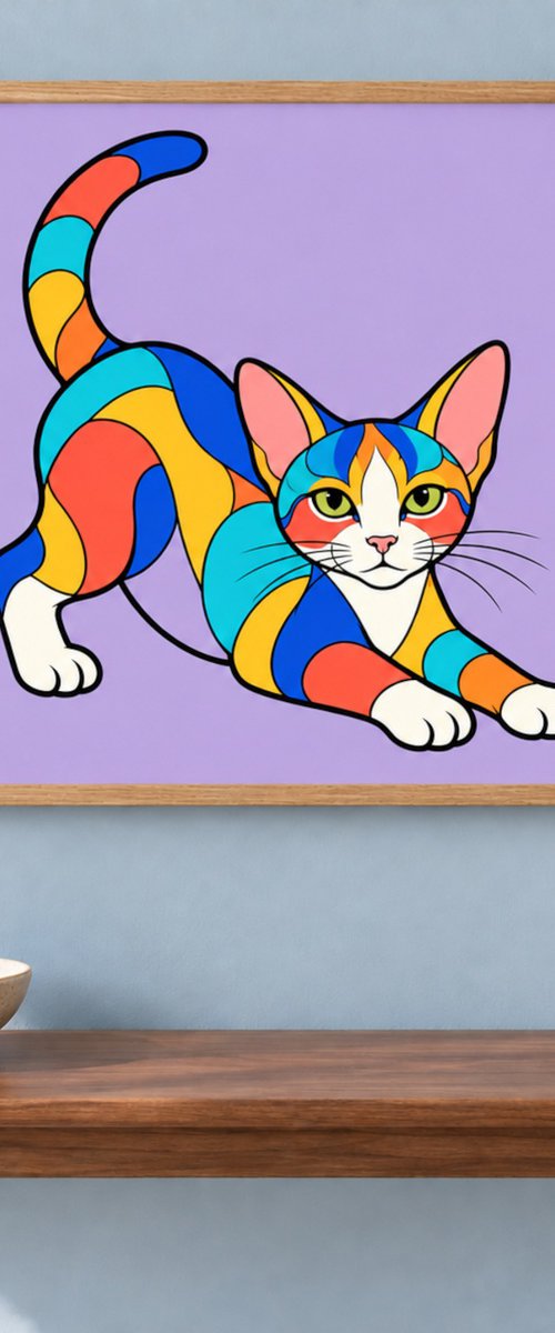 Colorful Abyssinian Kitten #03 by Marina Krylova