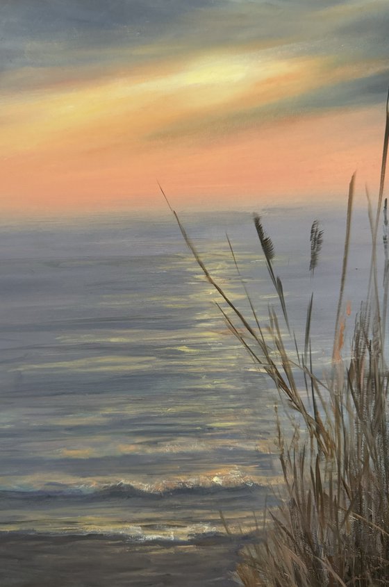 Soothing seascape oil painting