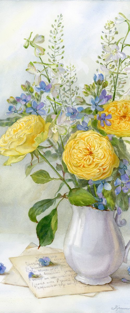 Bouquet with yellow roses by Yulia Krasnov