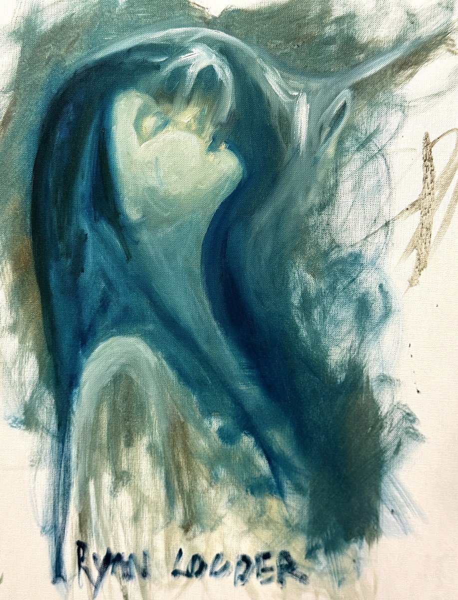 Expressive Portrait Oil Painting By Ryan Louder, 12 X 16", Morpheus, Original Artwork