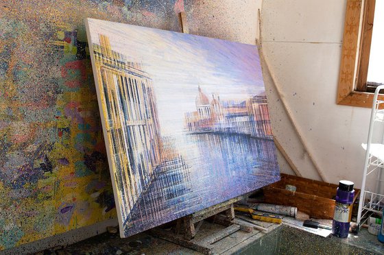 Venice. The Grand Canal In Bright Light
