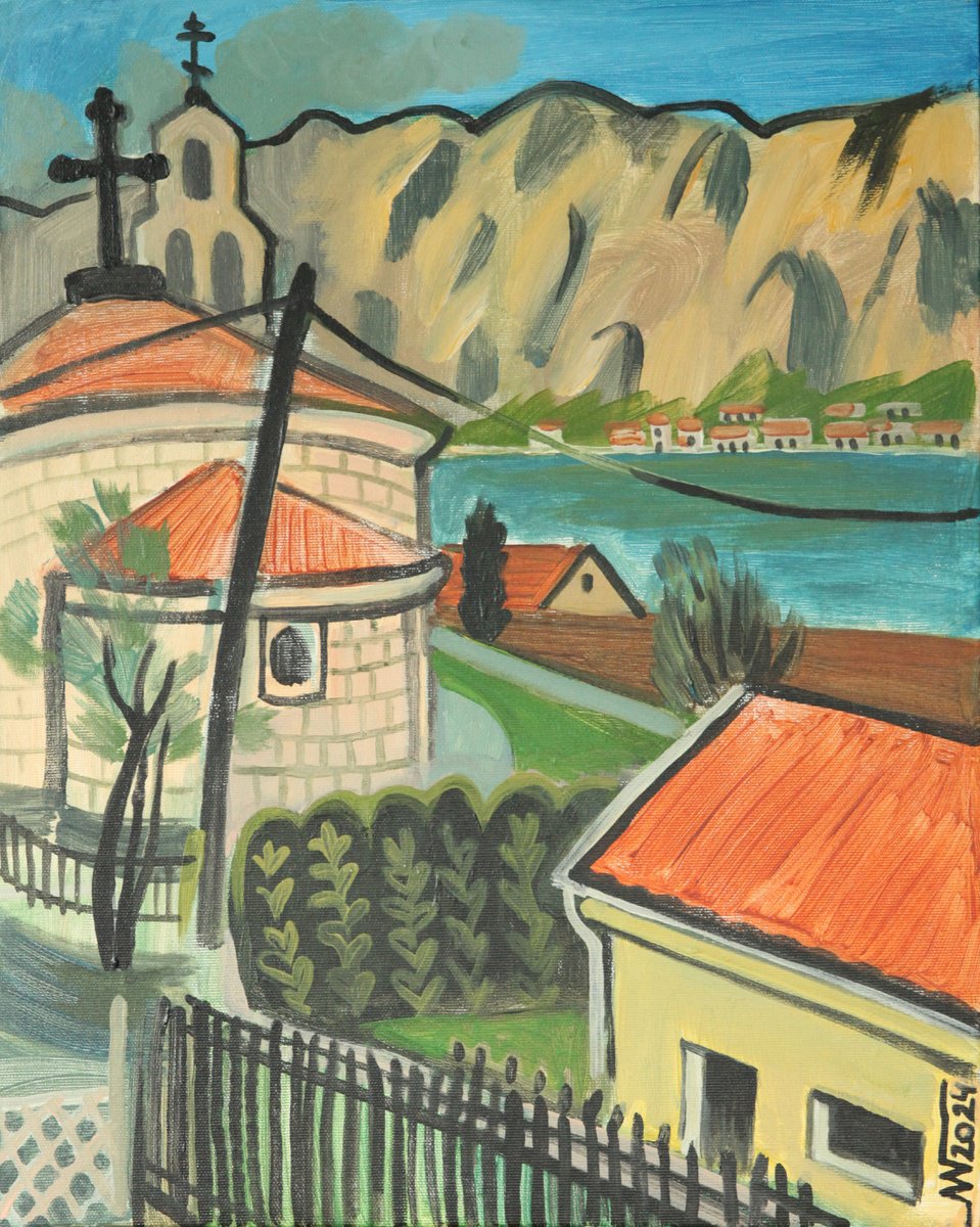 Landscape Acrylic Painting By Marina Gorkaeva, 16 X 20", Pr?anj, Original Artwork