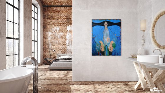 My Red — Figure in Dramatic Blue