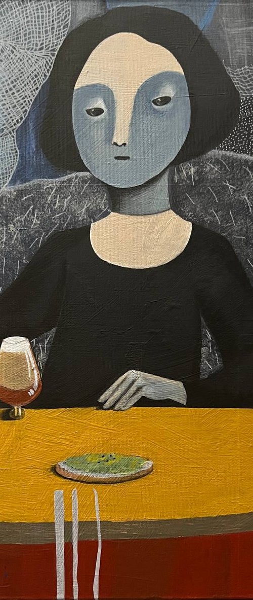 A glass of cappuccino by Nina Grigel