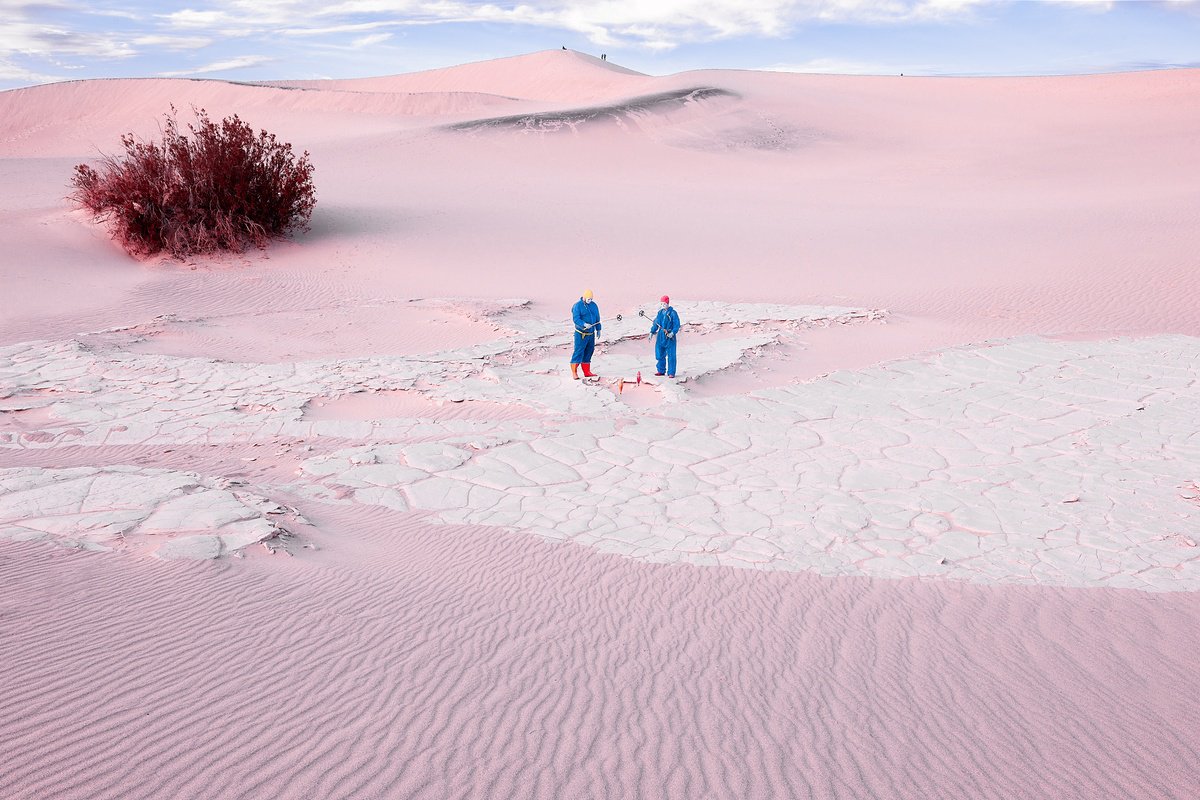Surrealistic Landscape Photograph By Tabita Pietsch, 47 X 31", Fishing, Original Artwork