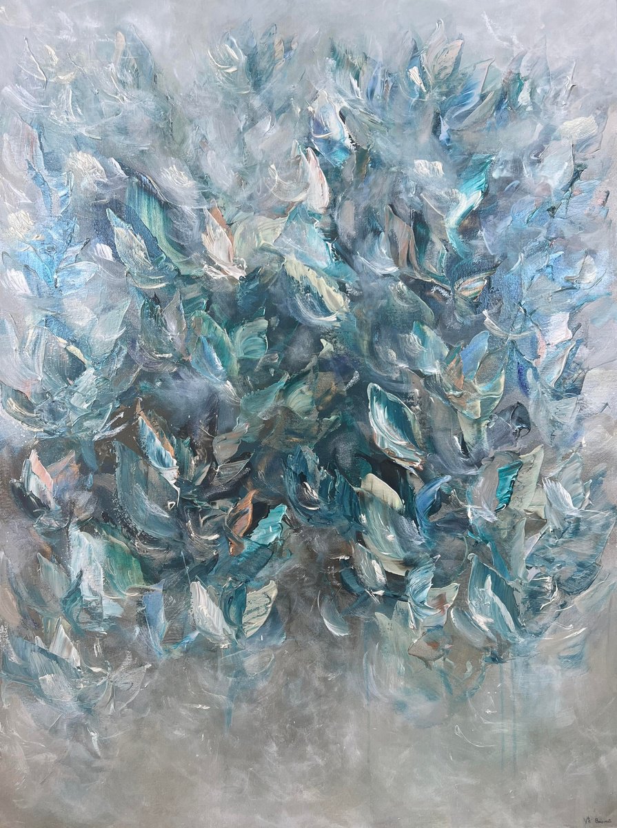 Abstract Acrylic Painting By Ve Boisvert, 30 X 40", S