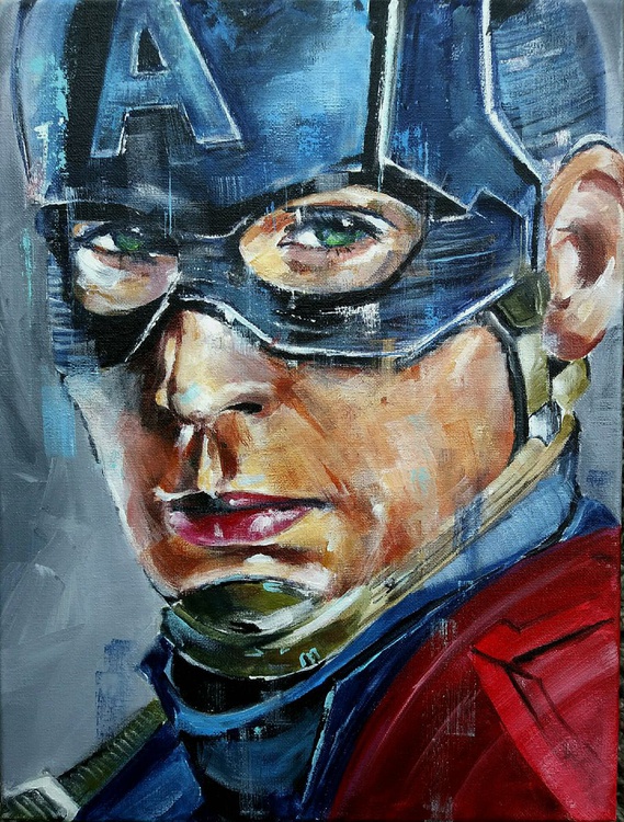 Captain America Marvel Avengers Acrylic On Ca Artfinder